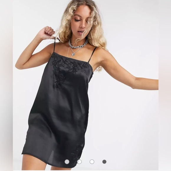 Reclaimed Vintage Inspired Mini Slip Dress - Picture 4 of 10